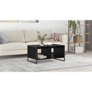 vidaXL Dohányzóasztal Fekete tölgy 80 x 50 x 40 cm Faanyag