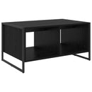 vidaXL Dohányzóasztal Fekete tölgy 80 x 50 x 40 cm Faanyag