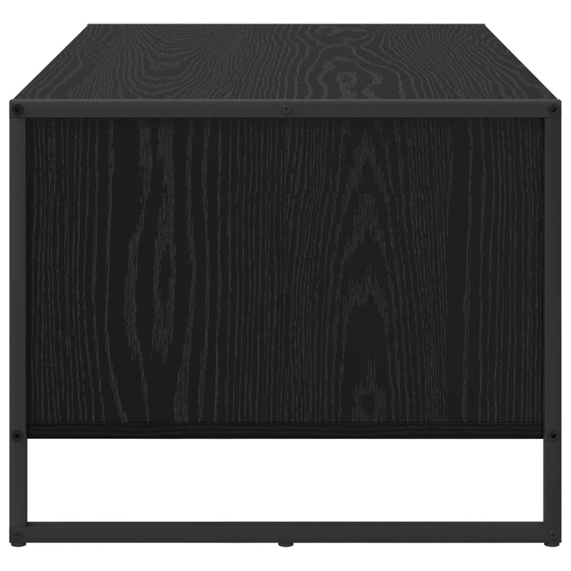 vidaXL Dohányzóasztal Fekete tölgy 80 x 50 x 40 cm Faanyag