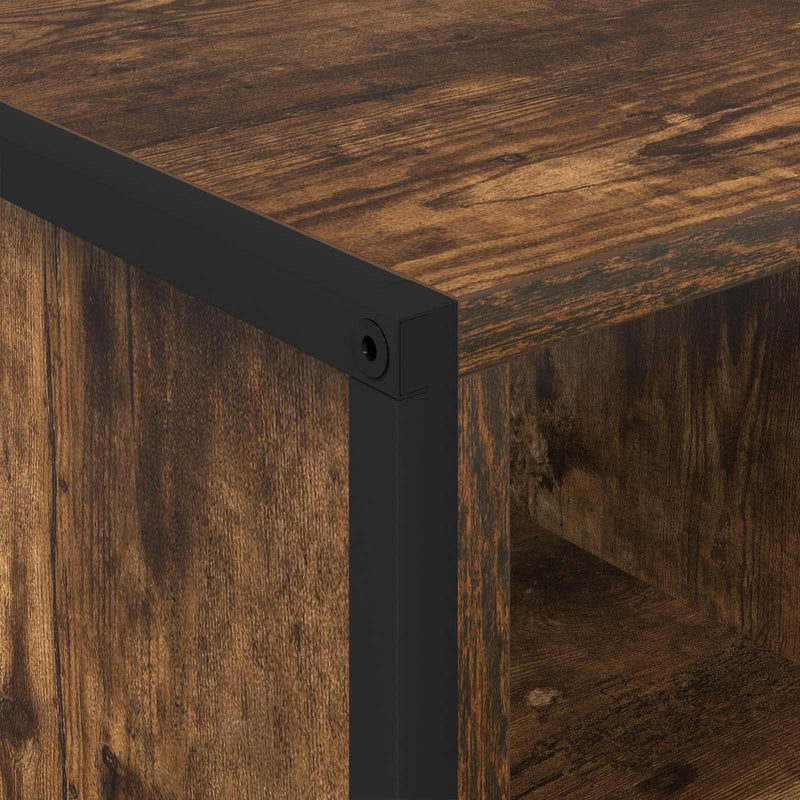 vidaXL Dohányzóasztal Füstös tölgy 80 x 50 x 40 cm Faanyag