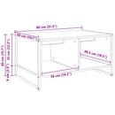 vidaXL Dohányzóasztal Szürke Sonoma 80 x 50 x 40 cm Faanyag
