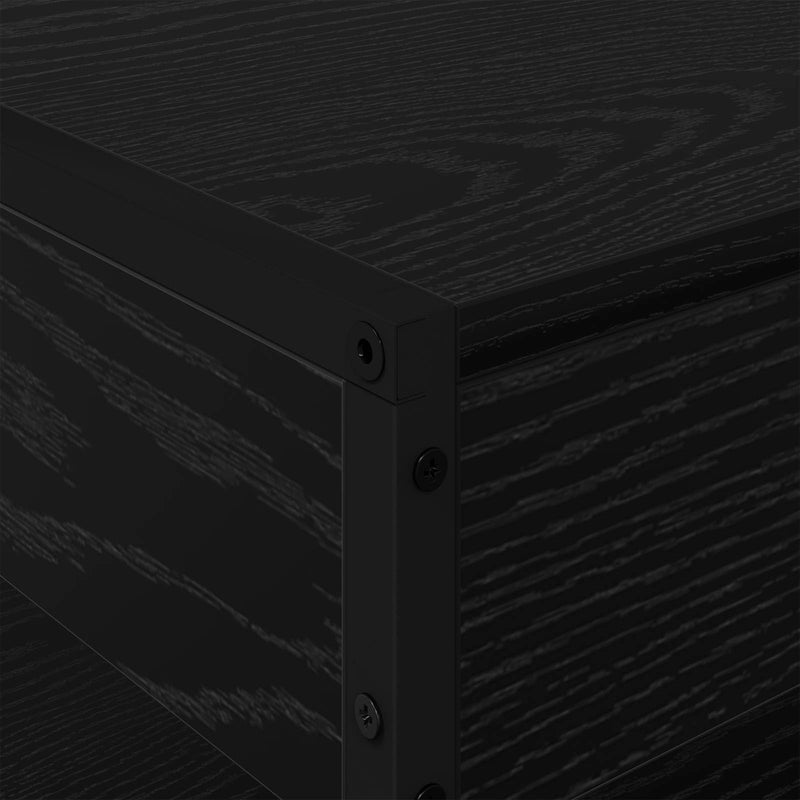 vidaXL Dohányzóasztal Fekete tölgy 80 x 50 x 40 cm Faanyag