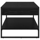 vidaXL Dohányzóasztal Fekete tölgy 80 x 50 x 40 cm Faanyag