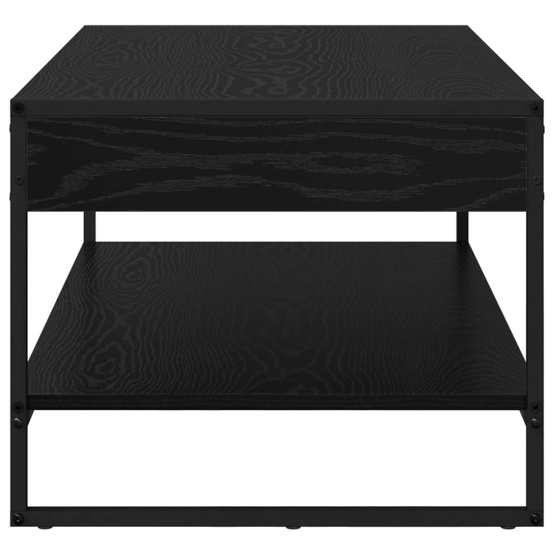 vidaXL Dohányzóasztal Fekete tölgy 80 x 50 x 40 cm Faanyag