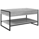 vidaXL Dohányzóasztal Szürke Sonoma 80 x 50 x 40 cm Faanyag