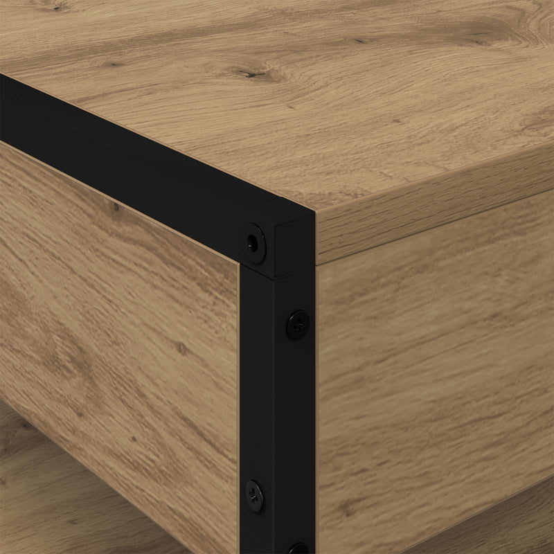 vidaXL Dohányzóasztal Művészi tölgy 80 x 50 x 40 cm Faanyag