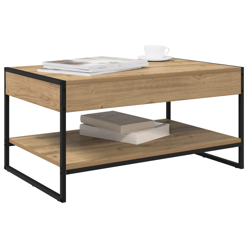 vidaXL Dohányzóasztal Művészi tölgy 80 x 50 x 40 cm Faanyag