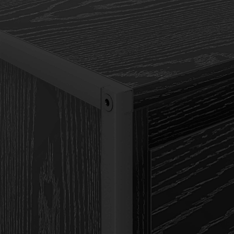 vidaXL Dohányzóasztal fiókkal Fekete tölgy 100 x 46 x 40 cm Faanyag