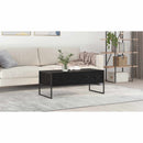 vidaXL Dohányzóasztal fiókkal Fekete tölgy 100 x 46 x 40 cm Faanyag