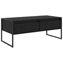 vidaXL Dohányzóasztal fiókkal Fekete tölgy 100 x 46 x 40 cm Faanyag