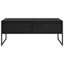 vidaXL Dohányzóasztal fiókkal Fekete tölgy 100 x 46 x 40 cm Faanyag