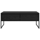 vidaXL Dohányzóasztal fiókkal Fekete tölgy 100 x 46 x 40 cm Faanyag