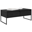 vidaXL Dohányzóasztal fiókkal Fekete tölgy 100 x 46 x 40 cm Faanyag