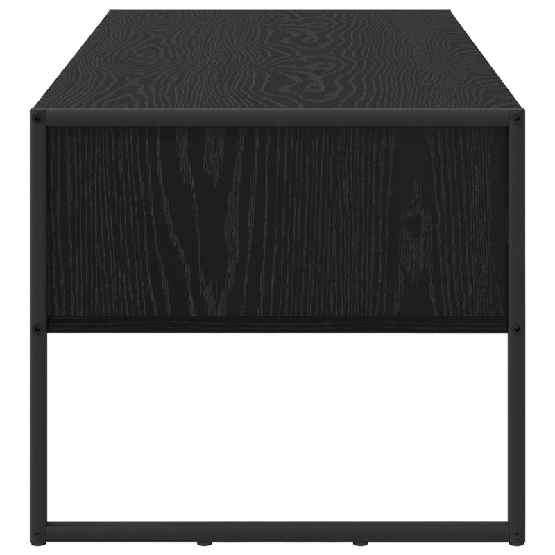 vidaXL Dohányzóasztal fiókkal Fekete tölgy 100 x 46 x 40 cm Faanyag