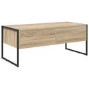 vidaXL Dohányzóasztal fiókkal Sonoma 100 x 46 x 40 cm Faanyag