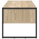 vidaXL Dohányzóasztal fiókkal Sonoma 100 x 46 x 40 cm Faanyag