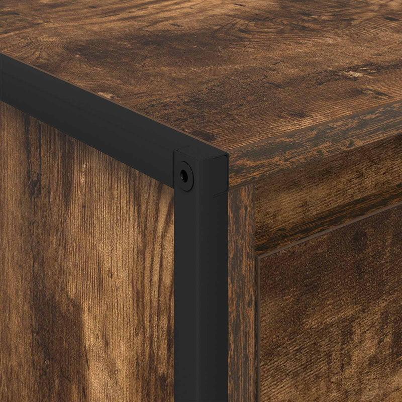 vidaXL Dohányzóasztal fiókkal Füstös tölgy 100 x 46 x 40 cm Faanyag