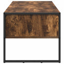 vidaXL Dohányzóasztal fiókkal Füstös tölgy 100 x 46 x 40 cm Faanyag