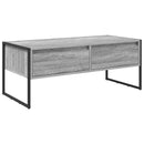 vidaXL Dohányzóasztal fiókkal Szürke Sonoma 100 x 46 x 40 cm Faanyag
