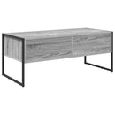 vidaXL Dohányzóasztal fiókkal Szürke Sonoma 100 x 46 x 40 cm Faanyag