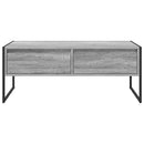 vidaXL Dohányzóasztal fiókkal Szürke Sonoma 100 x 46 x 40 cm Faanyag