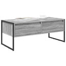 vidaXL Dohányzóasztal fiókkal Szürke Sonoma 100 x 46 x 40 cm Faanyag