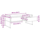 vidaXL Dohányzóasztal fiókkal Szürke Sonoma 100 x 46 x 40 cm Faanyag