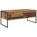 vidaXL Dohányzóasztal fiókkal Öreg fa 100 x 46 x 40 cm Faanyag