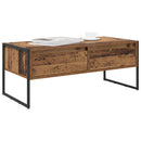 vidaXL Dohányzóasztal fiókkal Öreg fa 100 x 46 x 40 cm Faanyag