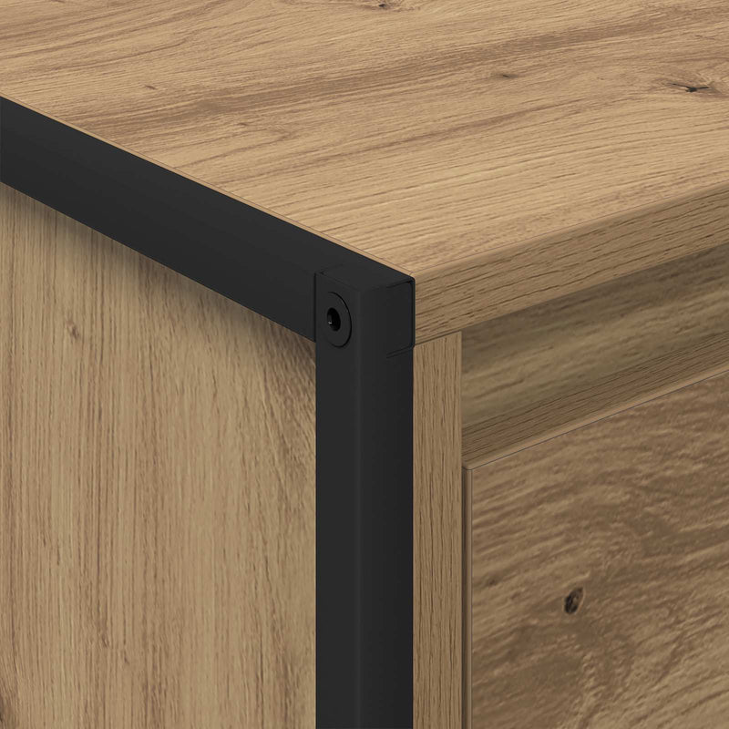 vidaXL Dohányzóasztal fiókkal Művészi tölgy 100 x 46 x 40 cm Faanyag