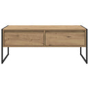 vidaXL Dohányzóasztal fiókkal Művészi tölgy 100 x 46 x 40 cm Faanyag