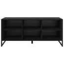 vidaXL Cipőszekrény tárolóval Fekete tölgy 60 x 35 x 44 cm Faanyag