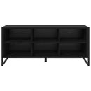 vidaXL Cipőszekrény tárolóval Fekete tölgy 100 x 35 x 44 cm Faanyag