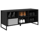 vidaXL Cipőszekrény tárolóval Fekete tölgy 100 x 35 x 44 cm Faanyag