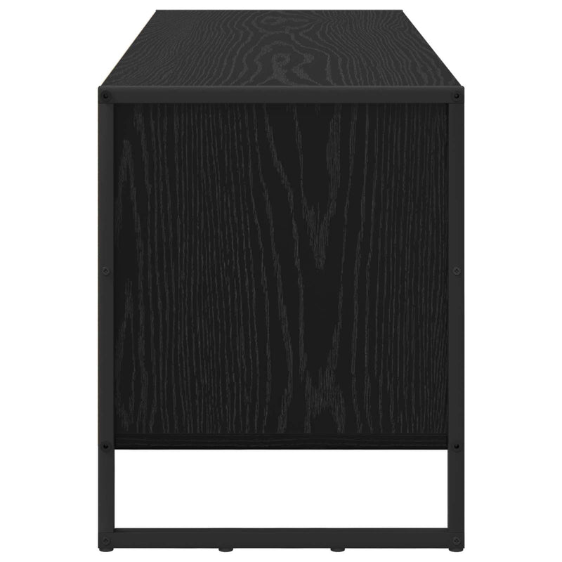 vidaXL Cipőszekrény tárolóval Fekete tölgy 60 x 35 x 44 cm Faanyag