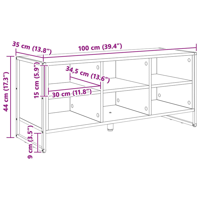 vidaXL Cipőszekrény tárolóval Fekete tölgy 60 x 35 x 44 cm Faanyag