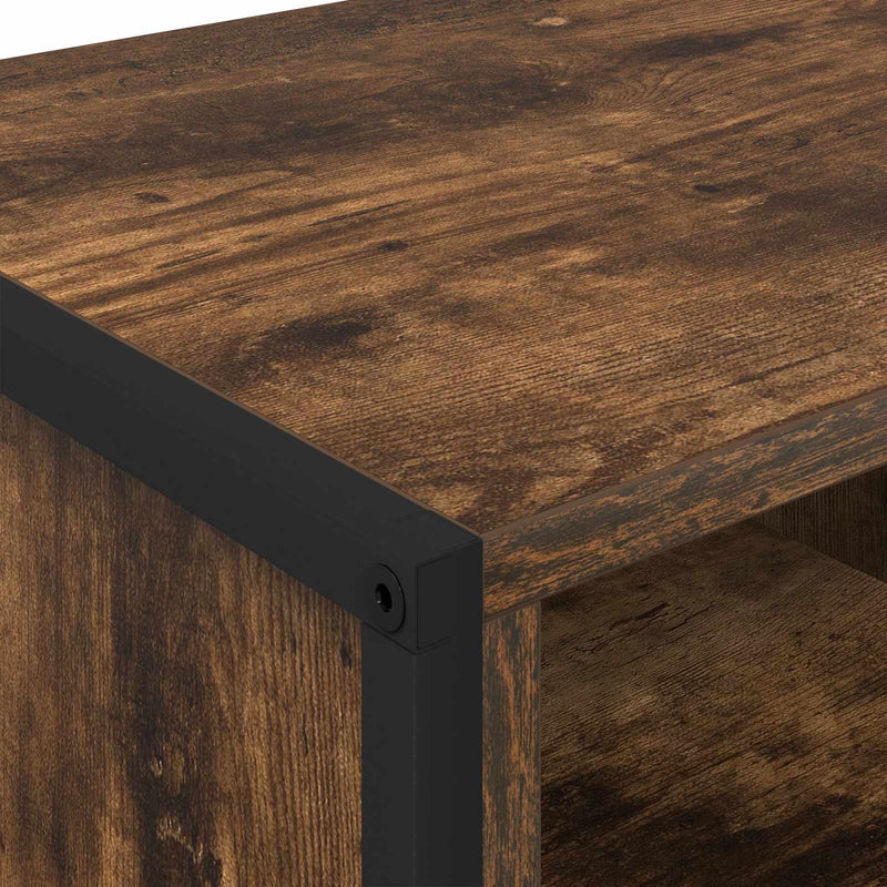 vidaXL Cipőszekrény tárolóval Füstös tölgy 60 x 35 x 44 cm Faanyag