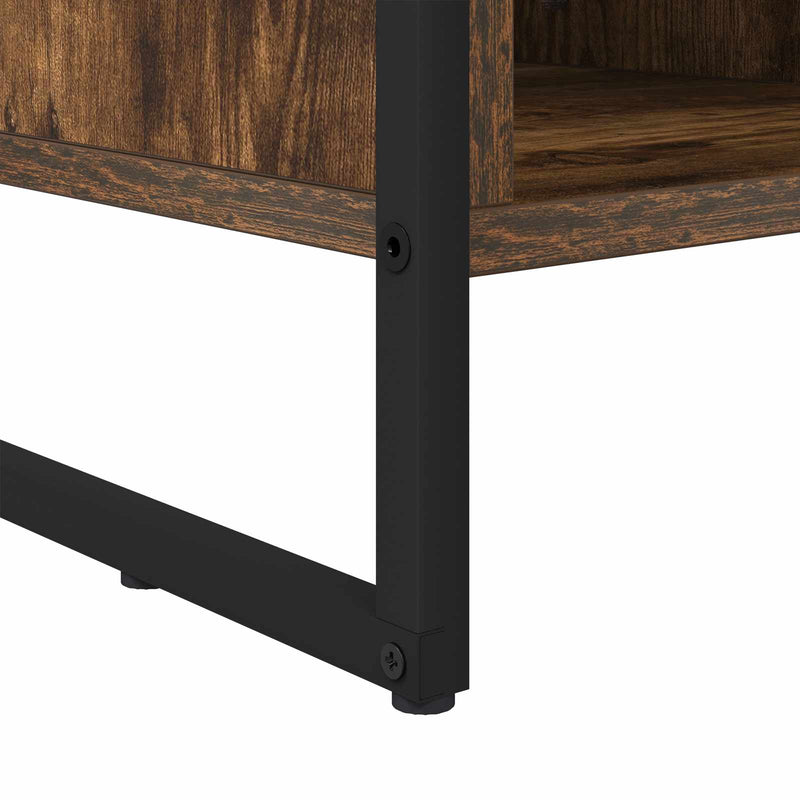 vidaXL Cipőszekrény tárolóval Füstös tölgy 60 x 35 x 44 cm Faanyag