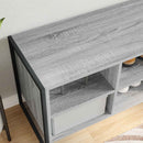 vidaXL Cipőszekrény 100 x 35 x 44 cm Szerelt Fa Szürke Sonoma