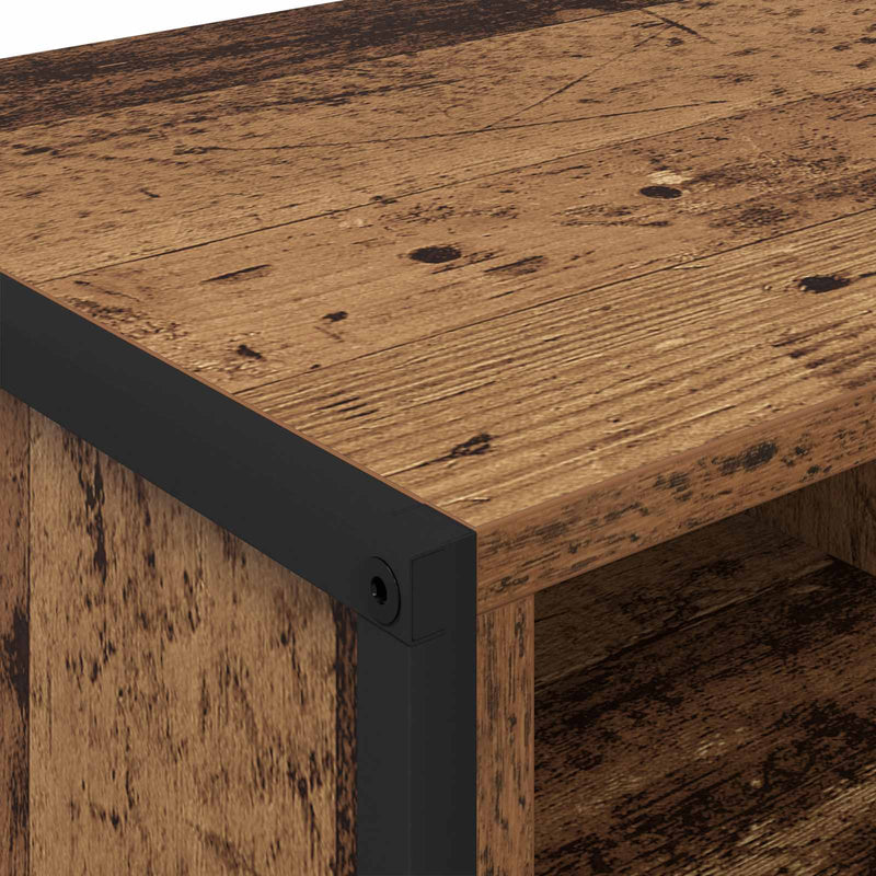 vidaXL Cipőszekrény tárolóval Öreg fa 60 x 35 x 44 cm Faanyag