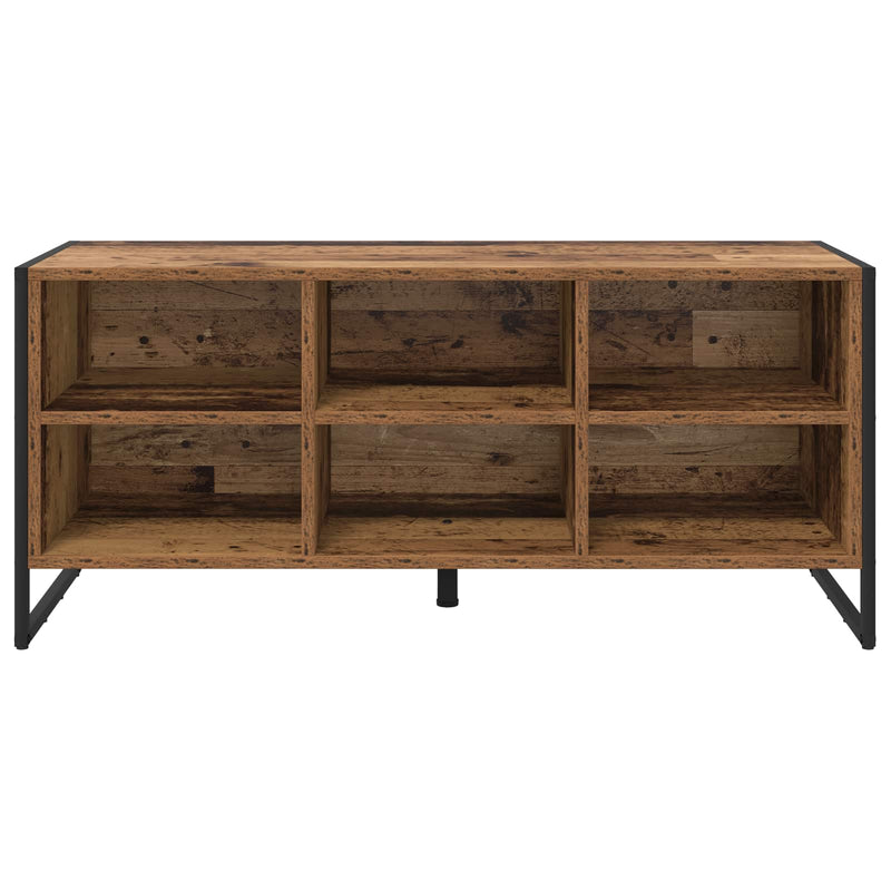 vidaXL Cipőszekrény tárolóval Öreg fa 60 x 35 x 44 cm Faanyag