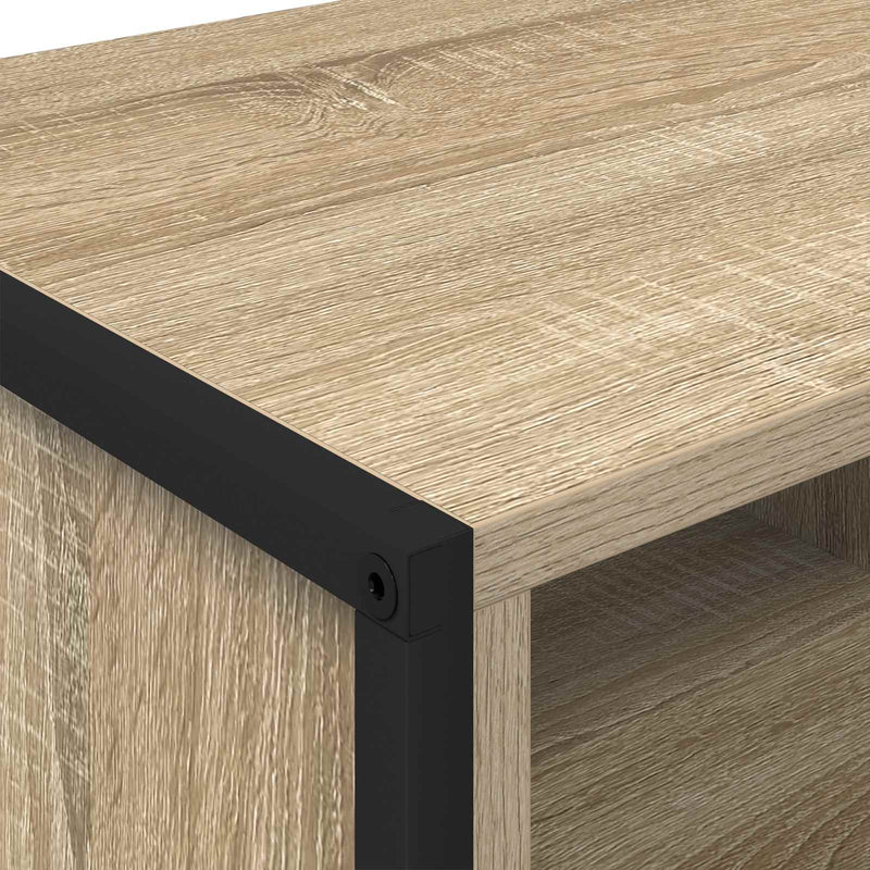 vidaXL Cipőszekrény tárolóval Sonoma 60 x 35 x 44 cm Faanyag