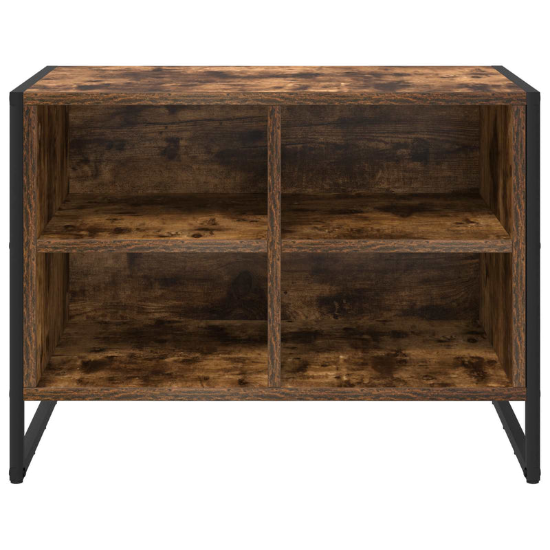 vidaXL Cipőszekrény tárolóval Füstös tölgy 60 x 35 x 44 cm Faanyag