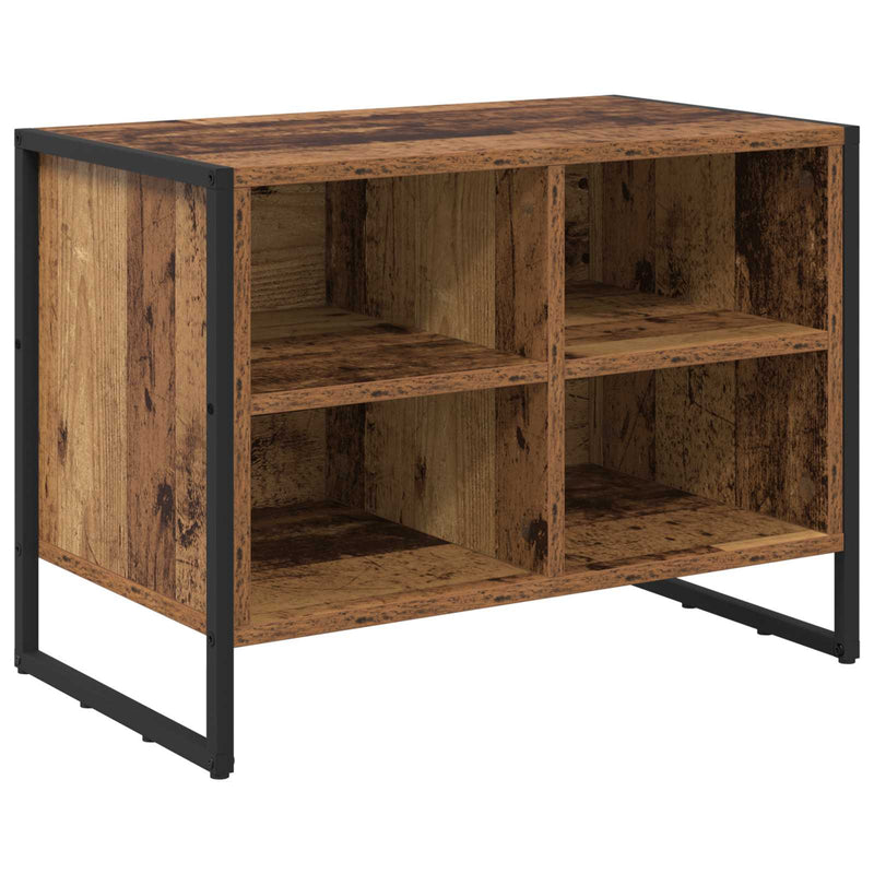 vidaXL Cipőszekrény tárolóval Öreg fa 60 x 35 x 44 cm Faanyag