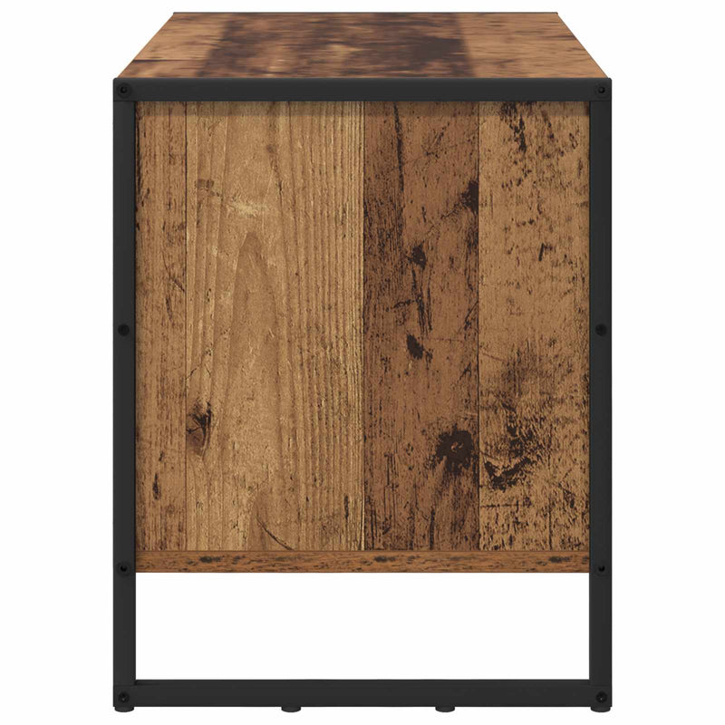 vidaXL Cipőszekrény tárolóval Öreg fa 60 x 35 x 44 cm Faanyag