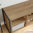 vidaXL Cipőszekrény tárolóval Művészi tölgy 60 x 35 x 44 cm Faanyag