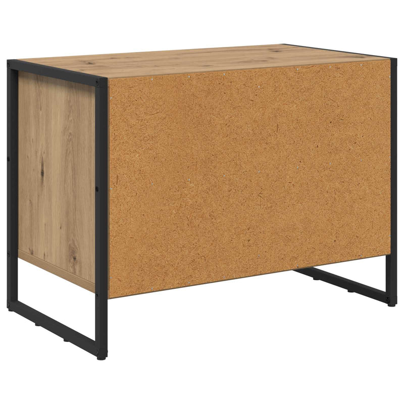 vidaXL Cipőszekrény tárolóval Művészi tölgy 60 x 35 x 44 cm Faanyag