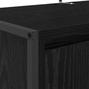 vidaXL Cipőszekrény tárolóval Fekete tölgy 79 x 36 x 100 cm Faanyag