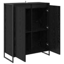 vidaXL Cipőszekrény tárolóval Fekete tölgy 79 x 36 x 100 cm Faanyag