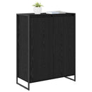 vidaXL Cipőszekrény tárolóval Fekete tölgy 79 x 36 x 100 cm Faanyag